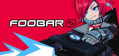 Foobar Zero key art: a red-haired anime character holding a futuristic gun beside the FOOBAR 0 logo.