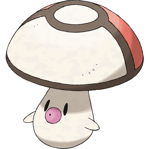 Official Ken Sugimori artwork of Foongus (#0590), the Mushroom Pokémon. (c) Nintendo / Creatures Inc. / Game Freak; via Bulbapedia.