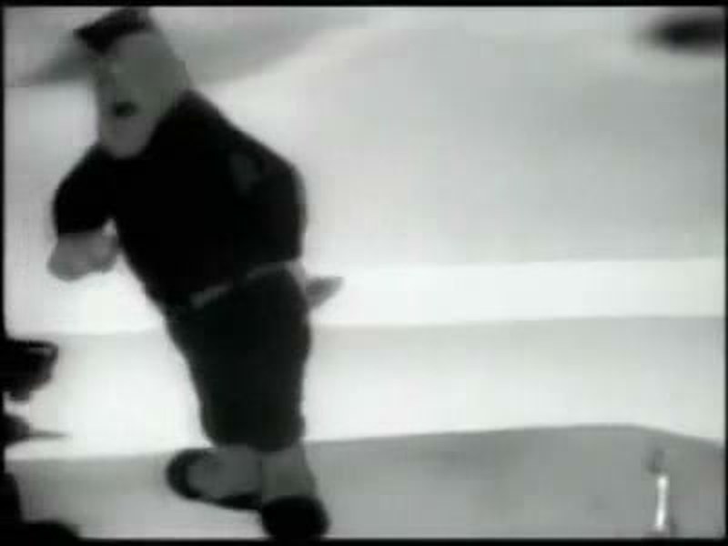 Brother Fubar, a cartoon soldier, at the K-9 Training Center in the 1944 Private Snafu short Three Brothers.
